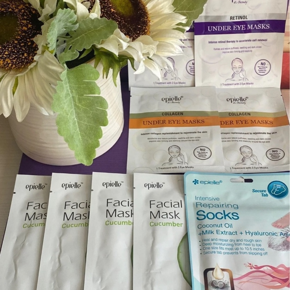 NEW 9 Skin Care Face Eye Foot Masks Bundle